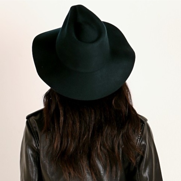 NWT Janessa Leone Rowan Fedora Hat Forest Green L - Picture 3 of 11